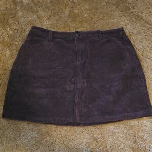 Kori Deep Purple Corduroy Mini Skirt